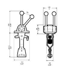 Two Lever Control Throttle & Gear (White)